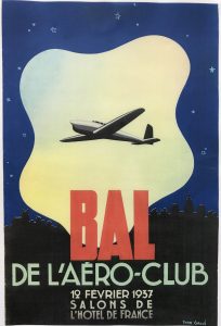Affiche pour le bal de l'aéroclub 1937