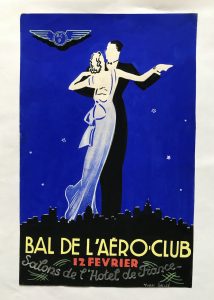 Maquette d'affiche pour le bal de l'aéroclub 1937