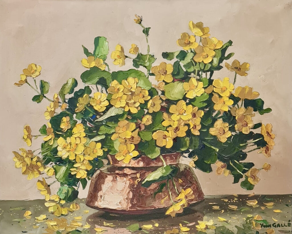 Bouquet de renoncules : Huile sur toile, 36X48 cm (Collection privée)