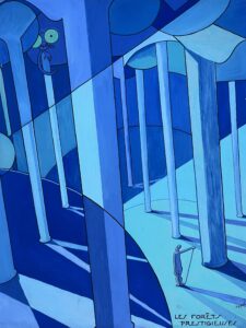 Les Forêts Prestigieuses - Gouache sur Canson - Yvan Gallé